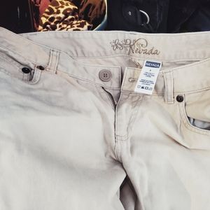 Streetwear Jeans beige cropped Sz 1